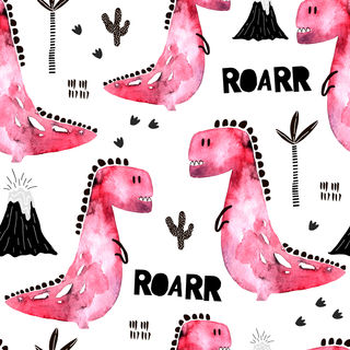 Watercolour Dinosaurs Roarr