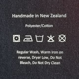 WHITE Polyester cotton vinyl label