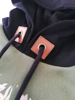 Leather look eyelet patches