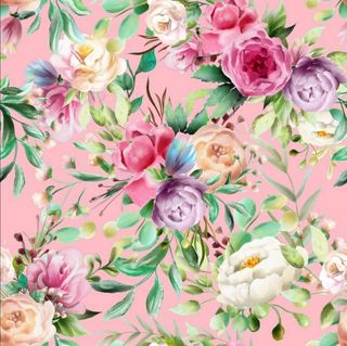 Vibrant floral on pink