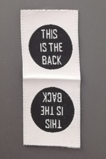 This is the back woven label