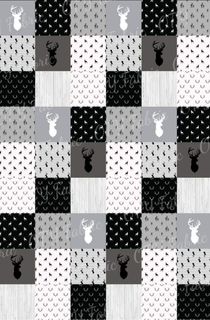 Stag Faux quilt Tshirting 200gsm