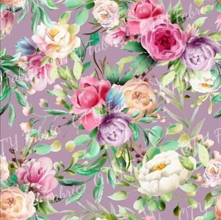 Mauve vibrant floral