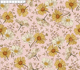 Victorian daisys on pink