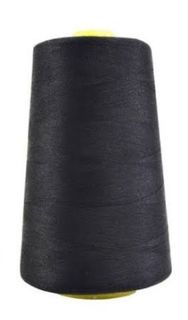 Black overlocking thread