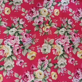 Rose floral on Candy pink