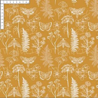 Linedrawn Boho floral on ochre