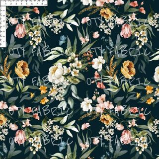 Floral on muted navy