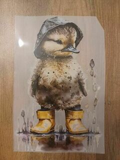 Rainboot duckling