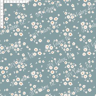 Boho ditzy petite floral in steel blue