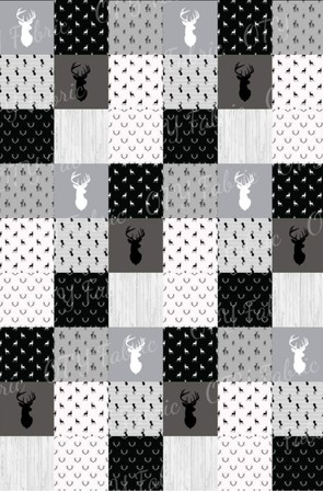 Stag quilted topper