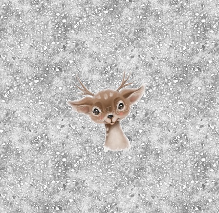 Grunge Cute Animal Panel -  Deer