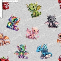 Dragons on grey marle