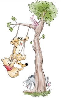 Sketched bear in tree HTV