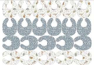 Woodland and denim Koru Bib Rapport- exclusive