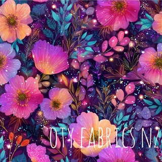 Luminescent floral athletic knit