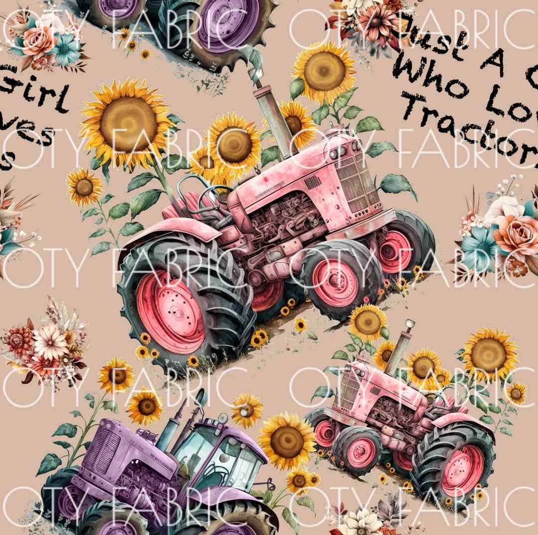 Girl who loves tractors
