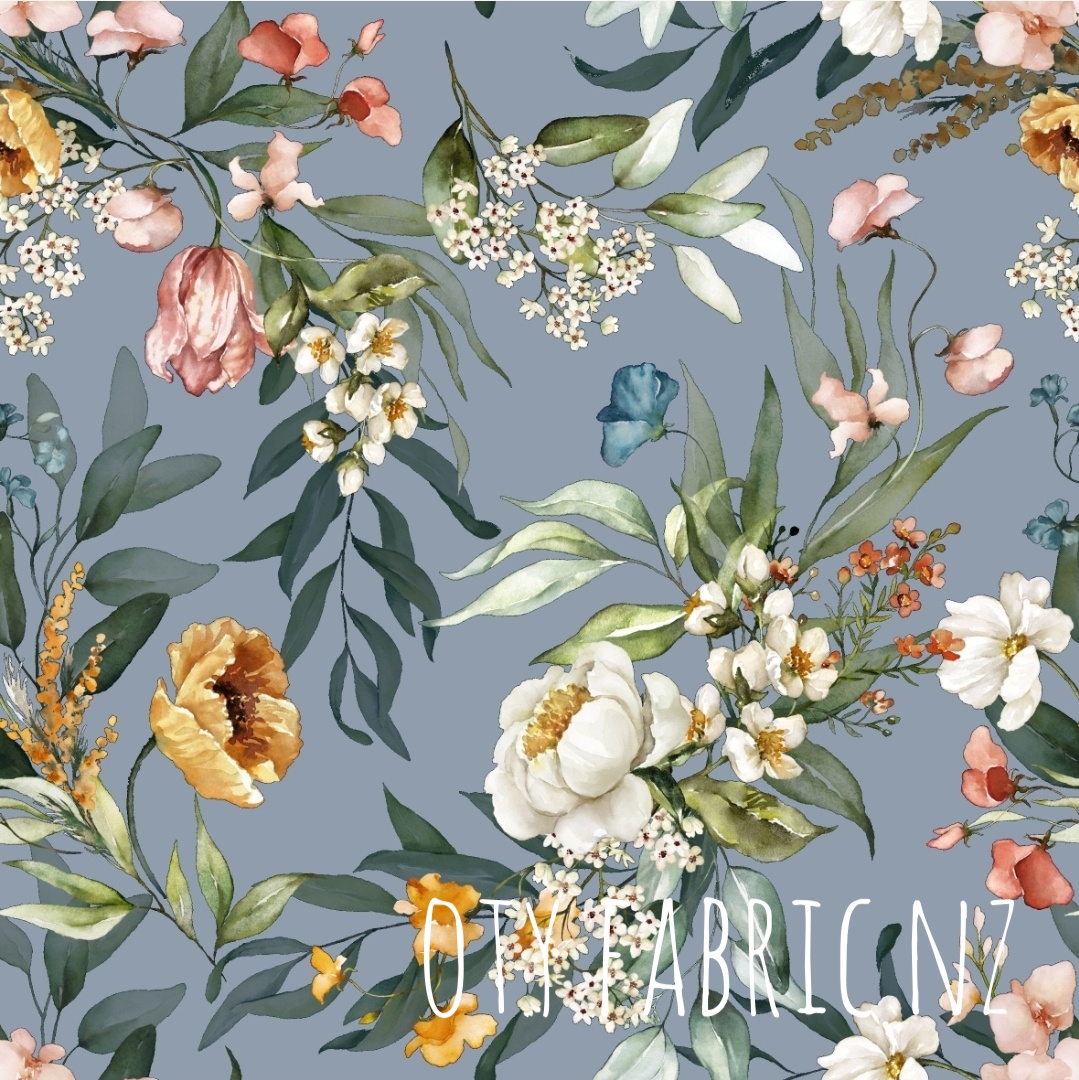 Mute blue floral RC