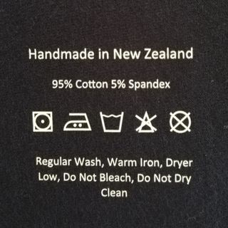 WHITE Cotton Spandex vinyl label