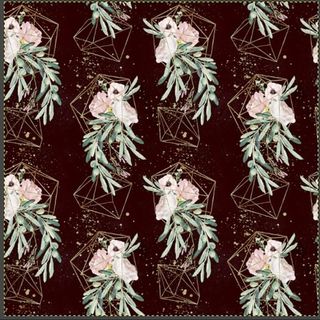 Geo Floral - Burgundy