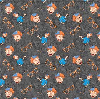 Blippi on grunge grey
