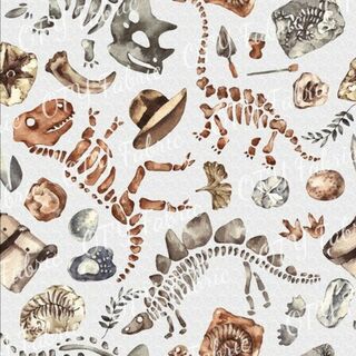 Dino bones on marble 