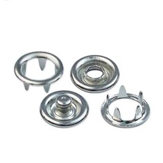 Silver metal snaps