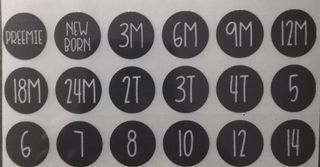 Black round Size pips prem - 14yrs