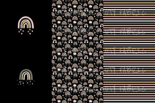 Little rainbow on black rapport  (exclusive print)