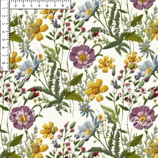 Faux embroidery wildflowers