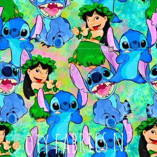 Watercolour lilo and stitch