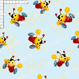Buzzy bees sky blue