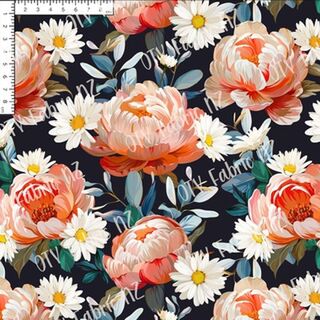 Persimmon peonies