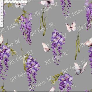 Wisteria on grey
