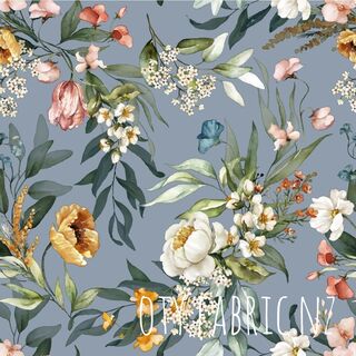 Mute blue floral RC