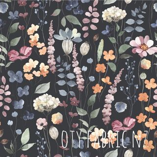 Muted floral on grey RC